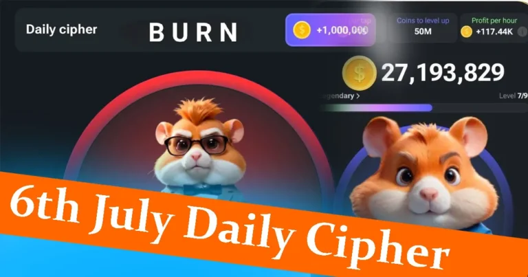 Hamster Kombat Daily Cipher Morse Code July 6